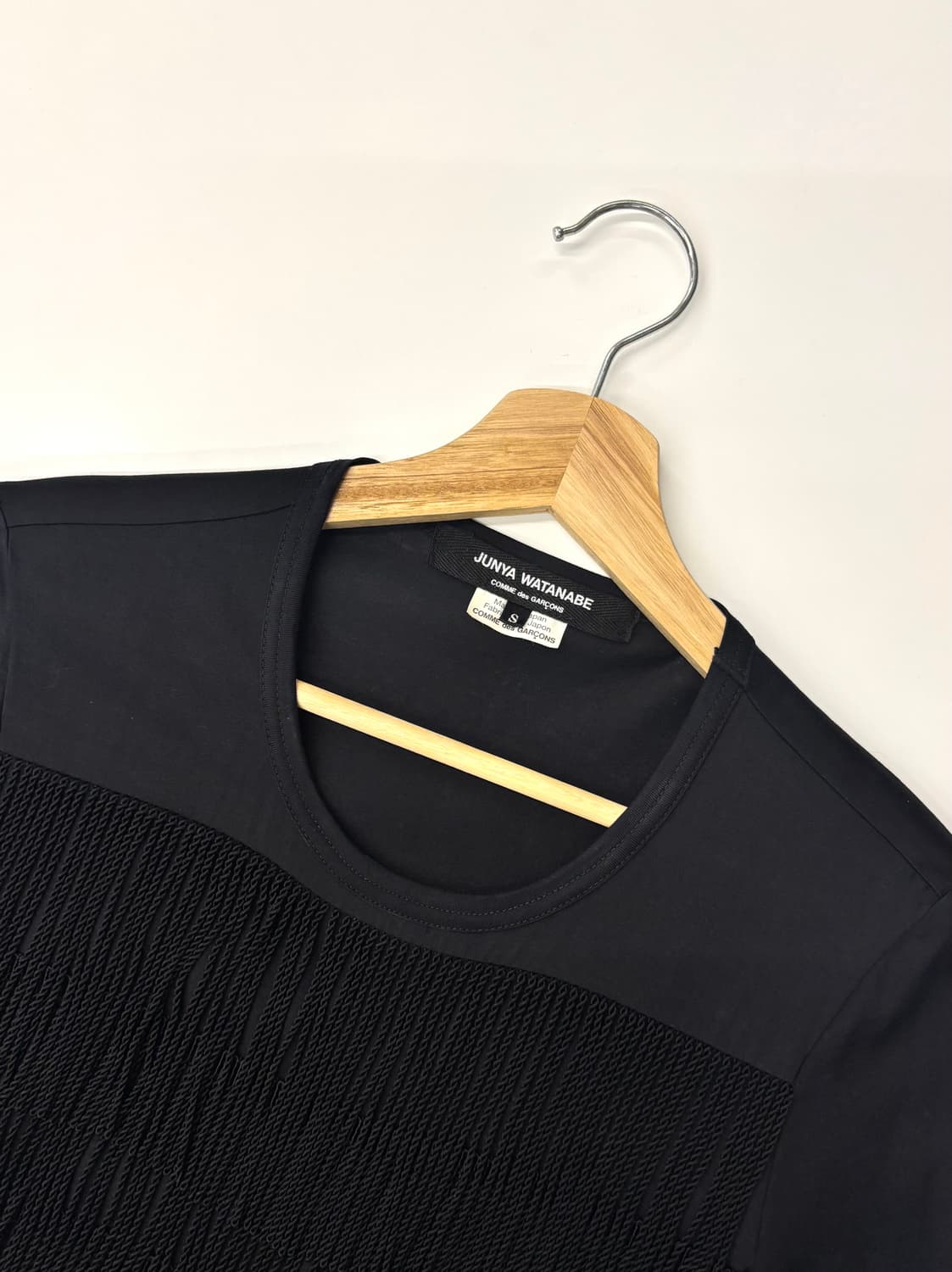 Junya Watanabe 준야와타나베 블랙 테슬 반팔 티셔츠 상품이미지6