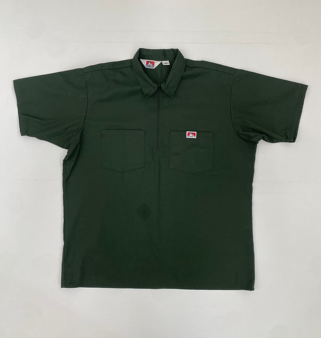 벤 데이비스 반팔 짚업 워크 셔츠 그린 xl 상품이미지1