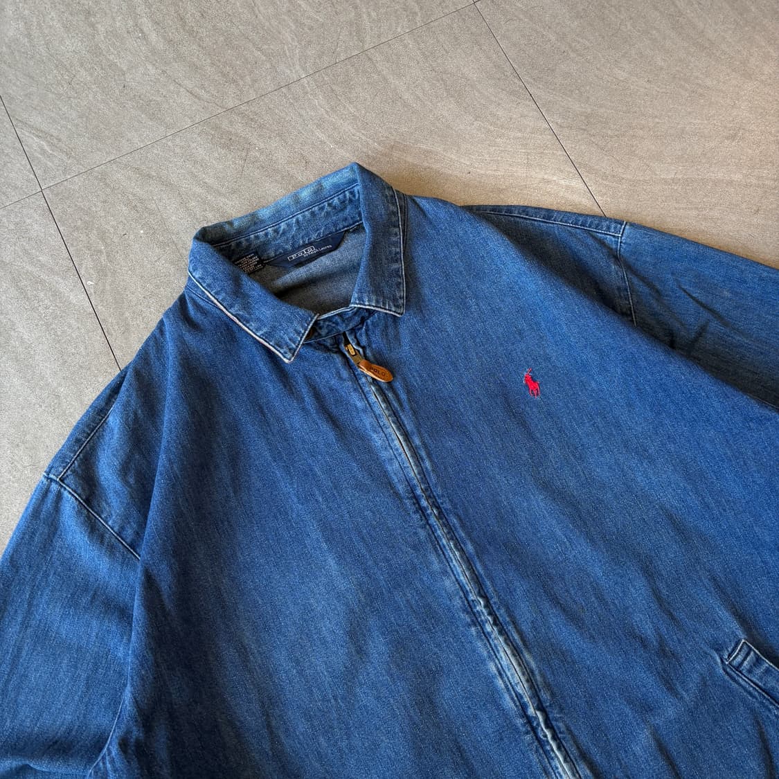 90s 90년대 미국 생산 폴로 데님 스윙톱 자켓 상품이미지2