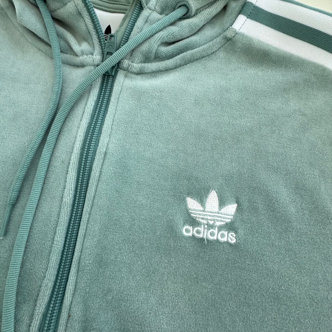 아디다스 민트 코지 벨벳 하프 후드 하프집업 S 상품이미지8
