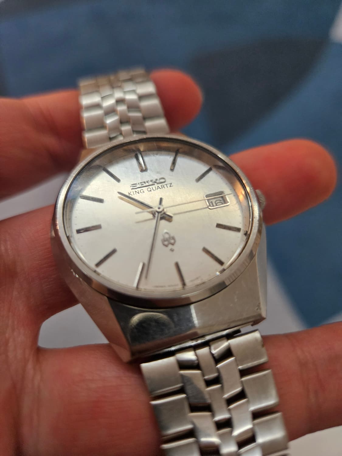 1976s 세이코 킹 쿼츠 올실버 희귀 빈티지 시계 상품이미지2