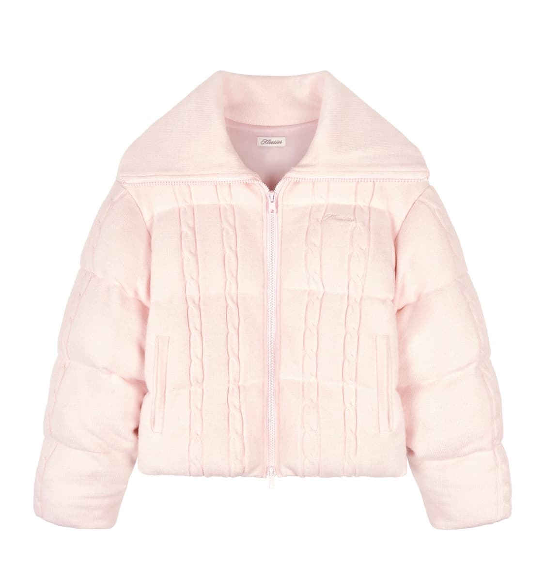 (미개봉) 클리시어 츄츄 케이블 니트 푸퍼 핑크 상품이미지1