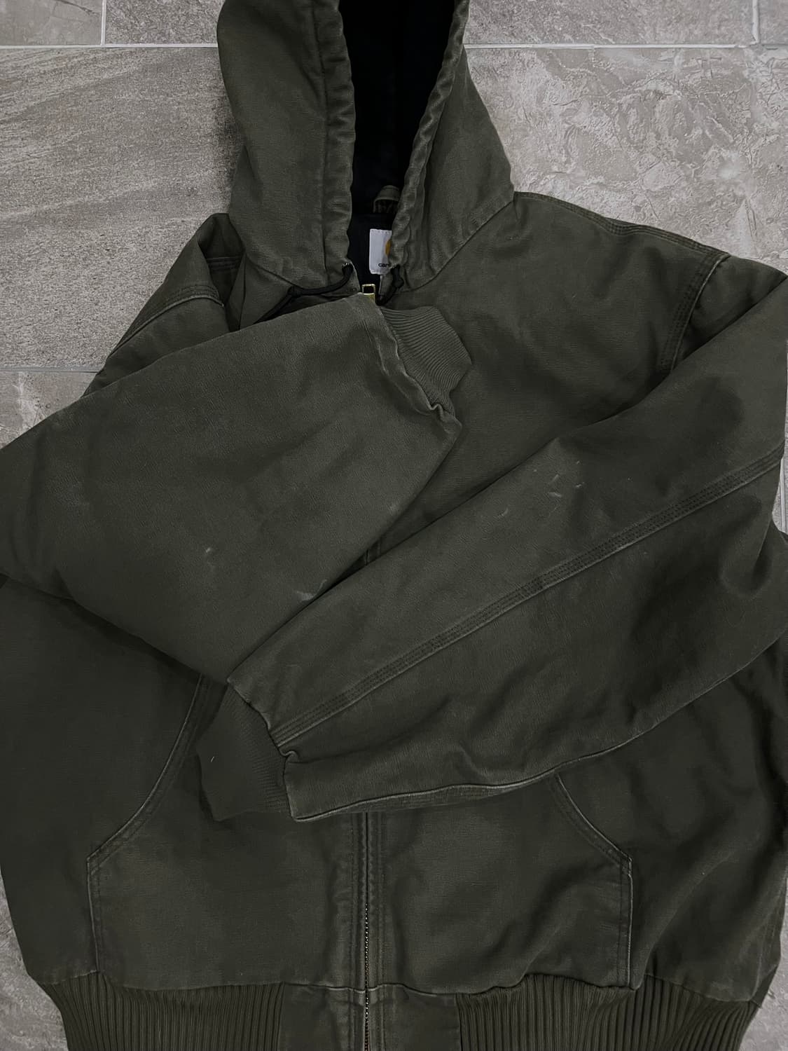 (XL) 칼하트 덕 액티브 후드자켓 J130 ARG 아미그린 상품이미지8