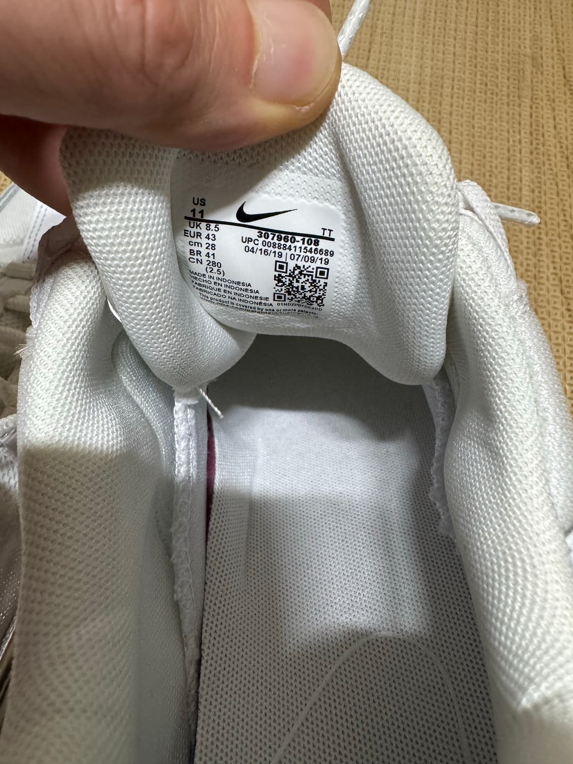 (W)280 나이키 에어맥스95 트리플화이트 상품이미지8