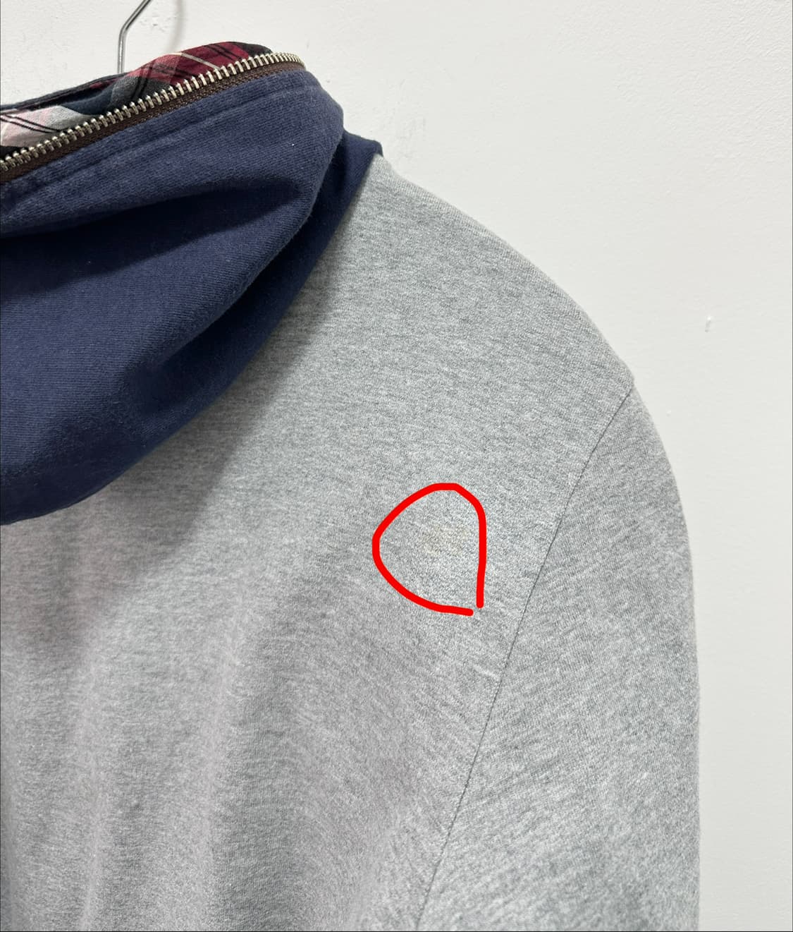 TK 2way check detail full hood zip 상품이미지9