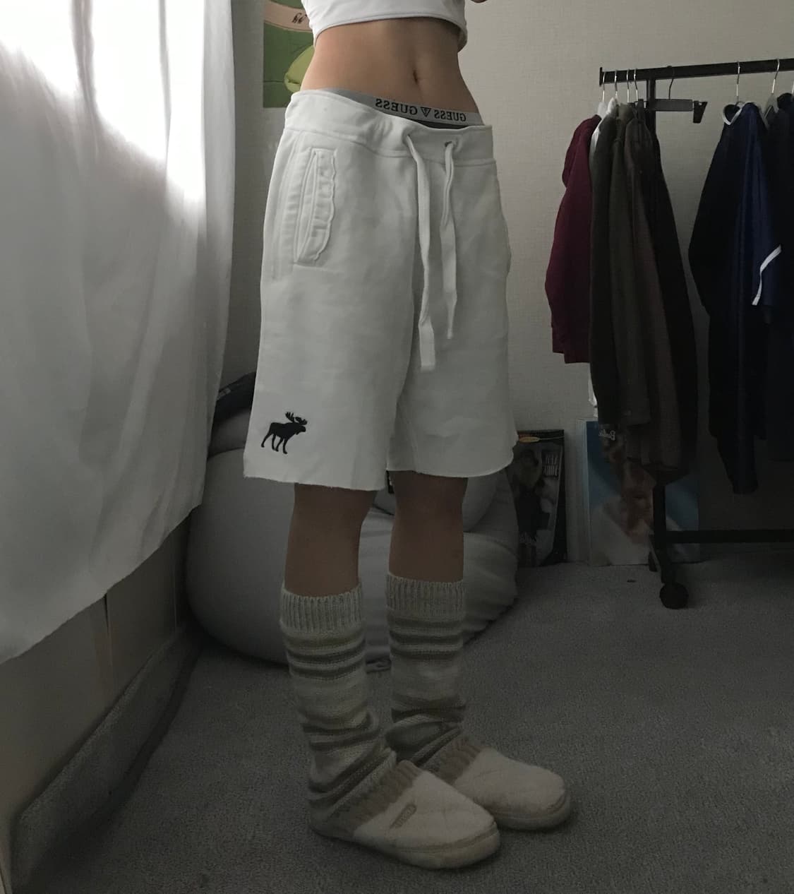 아베크롬비 화이트 하프팬츠 상품이미지1