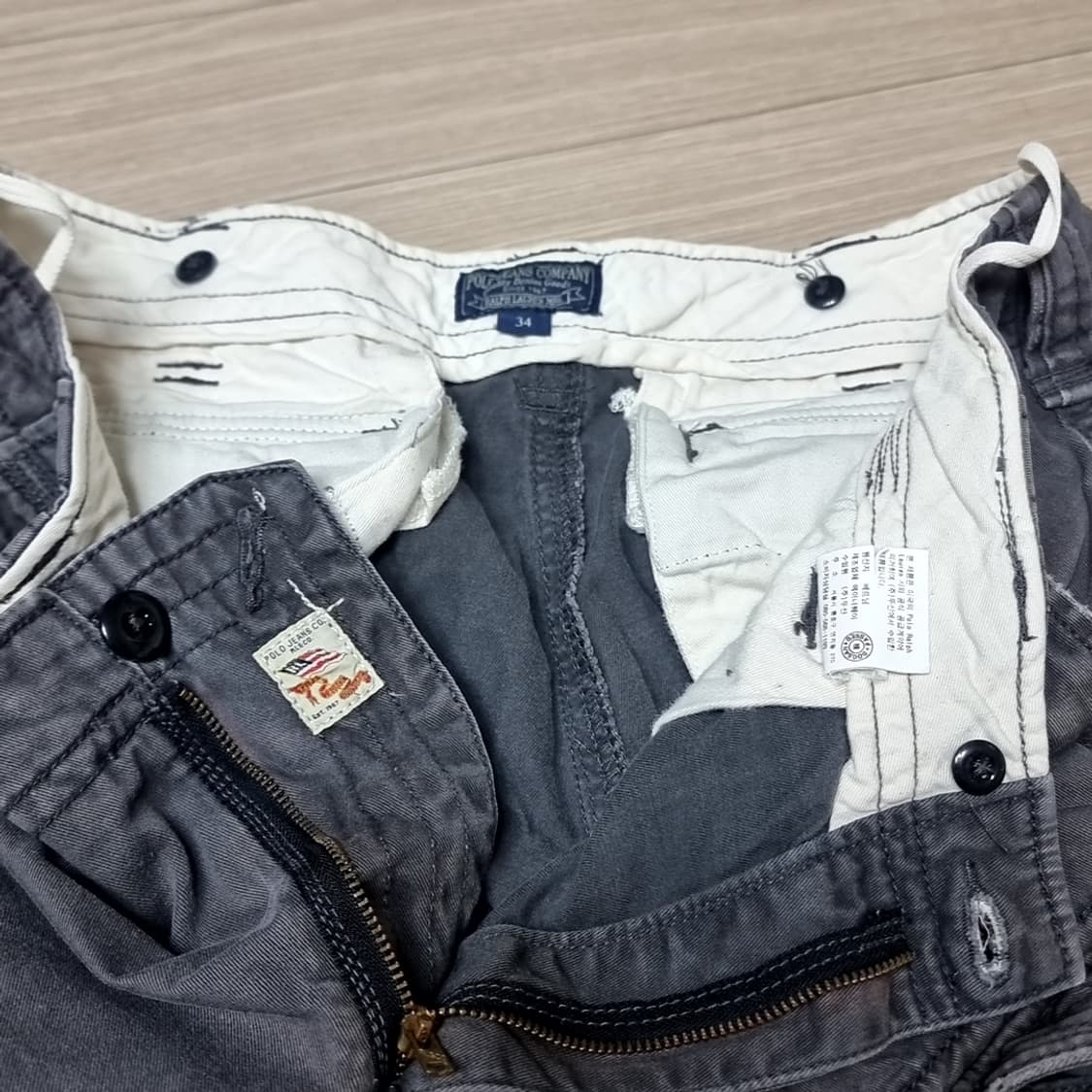 폴로진스 차콜 카고 반바지 데님 반바지(34) 상품이미지4
