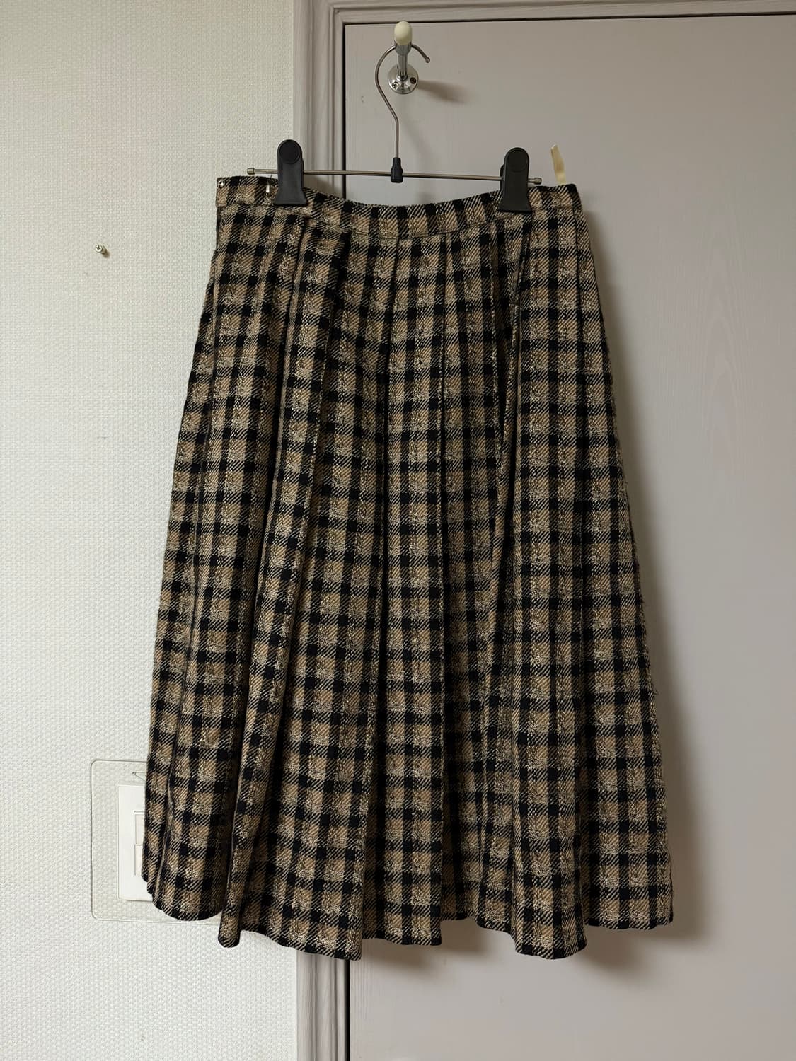정품) 버버리 울 체크 미디 스커트 상품이미지2