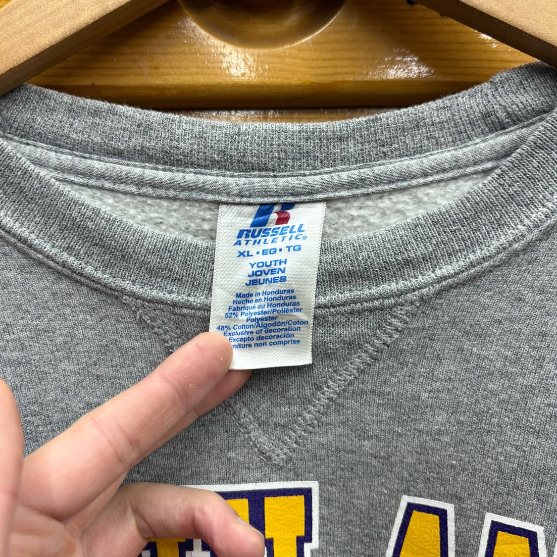 (XL) 러셀 프린팅 라운드 맨투맨 상품이미지6