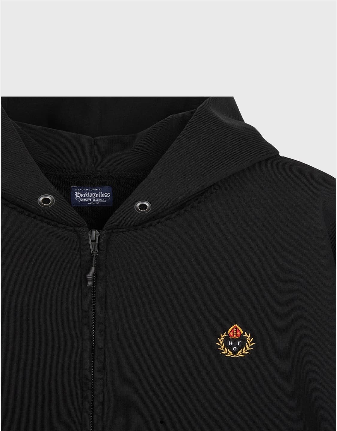 헤리티지플로스 크레스트 후드집업 블랙 L 상품이미지2