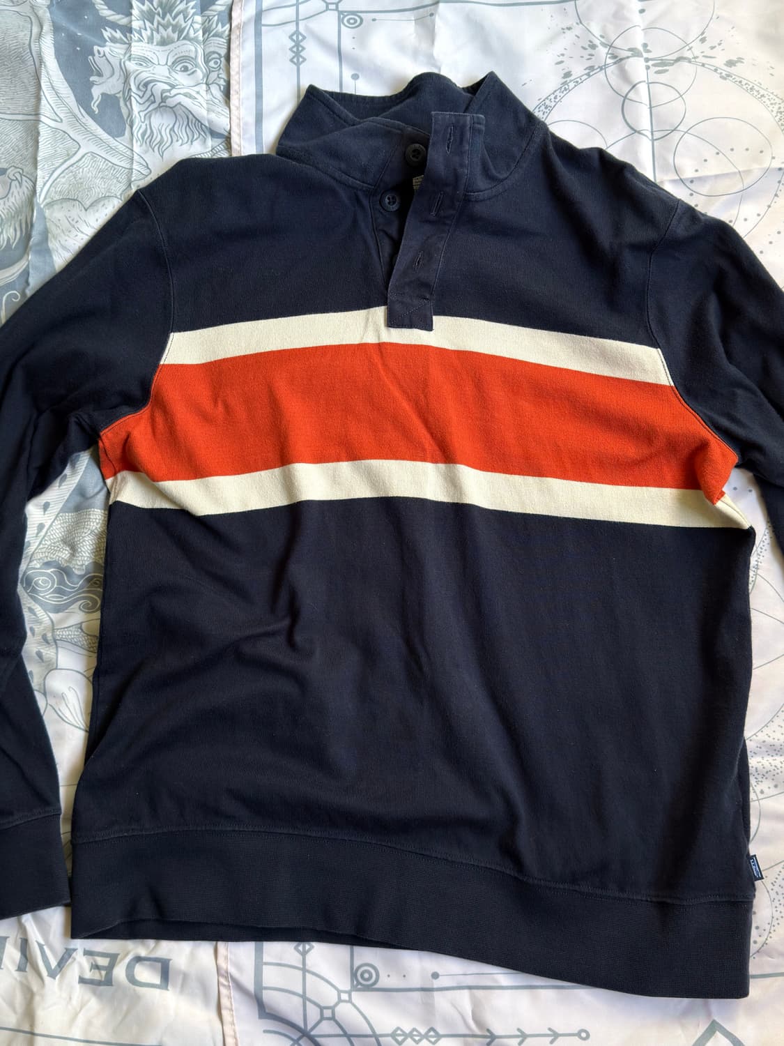 엘엘빈 1/4 단추 풀오버 스웻셔츠 상품이미지1