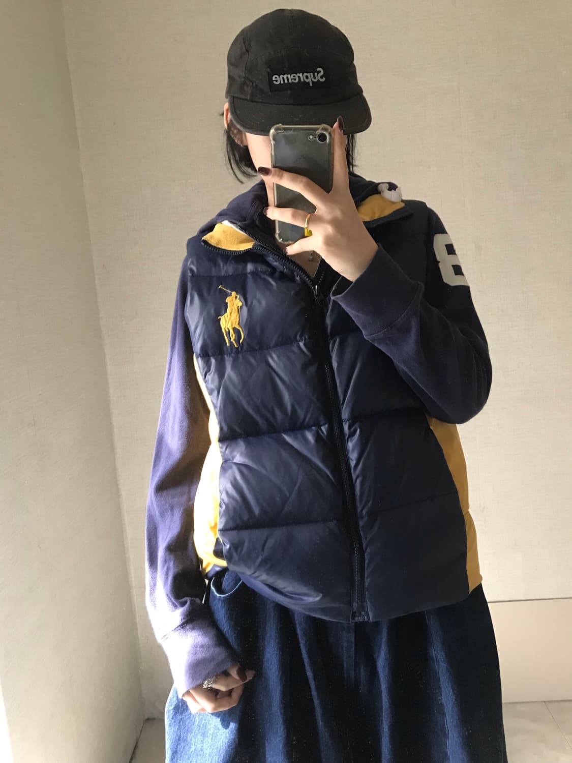폴로 네이비 빅포니 조끼패딩 상품이미지1