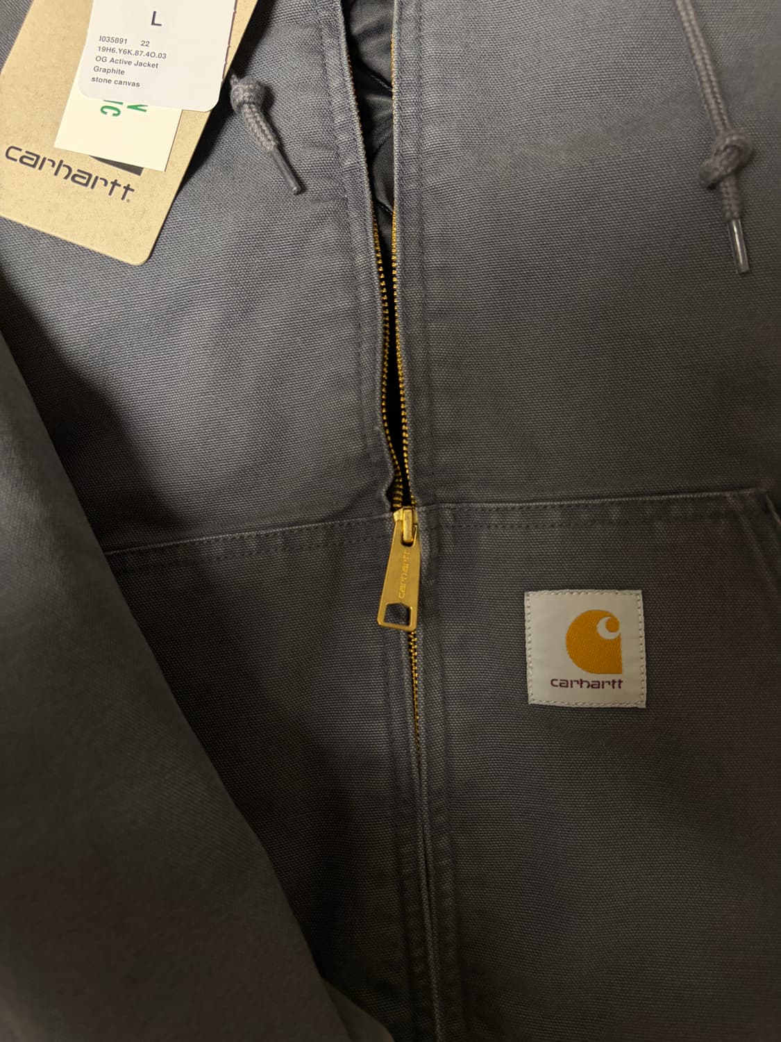 칼하트 og 액티브 자켓 stone canvas 새상품 상품이미지5