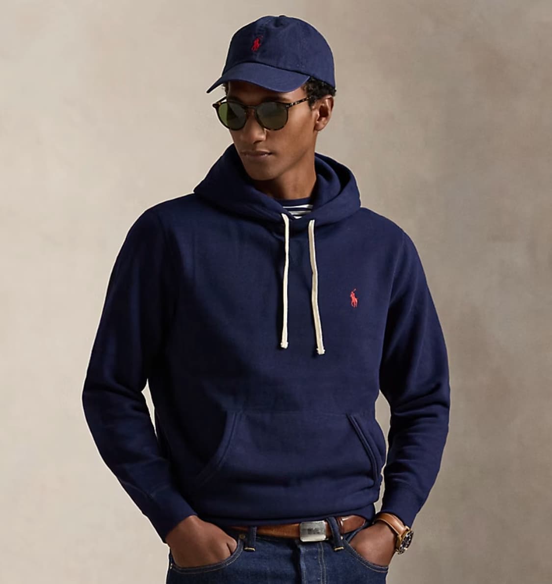 폴로랄프로렌 플리스 후디 네이비 상품이미지5