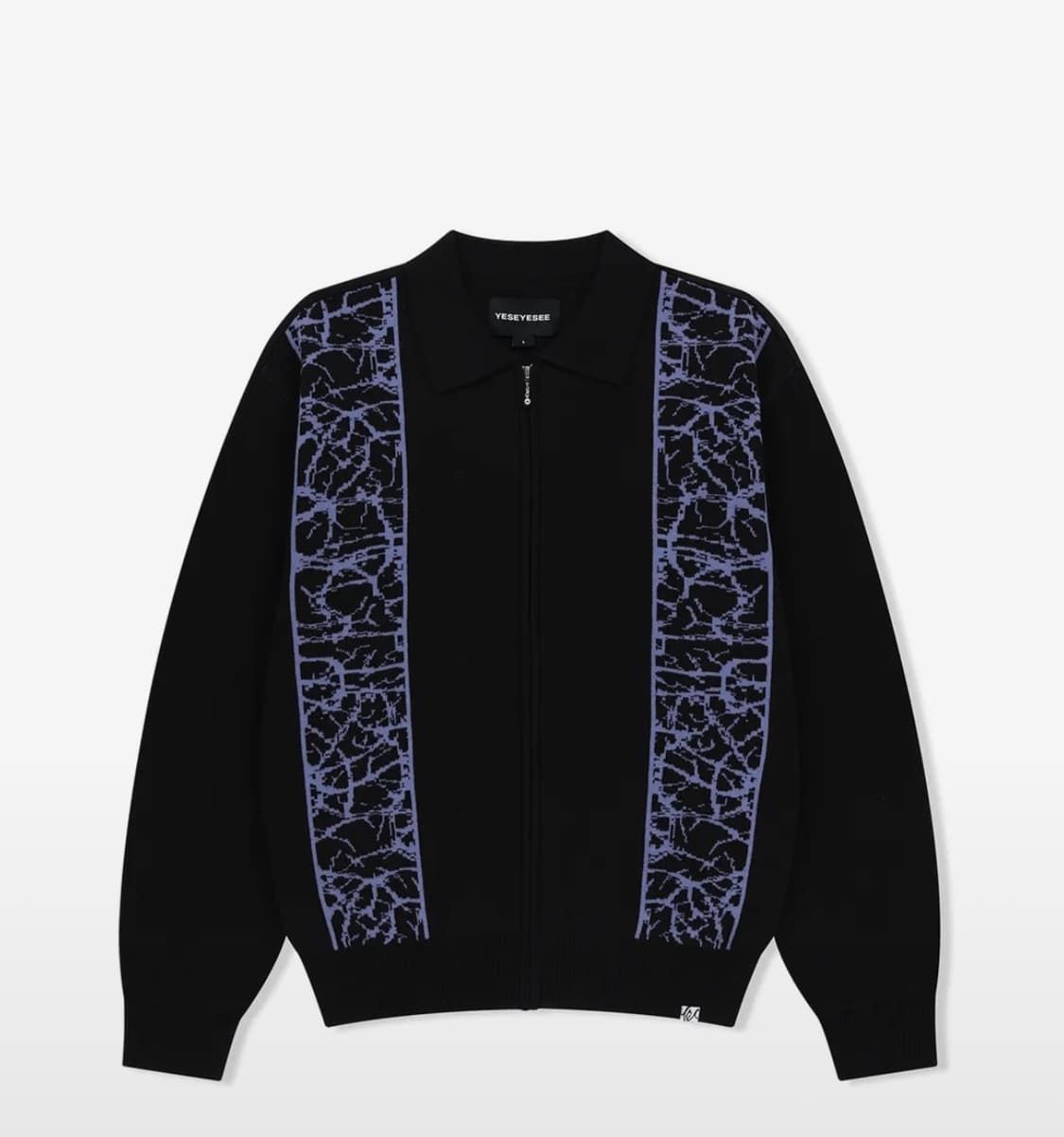 예스아이씨 블랙 집업 니트 가디건 상품이미지1