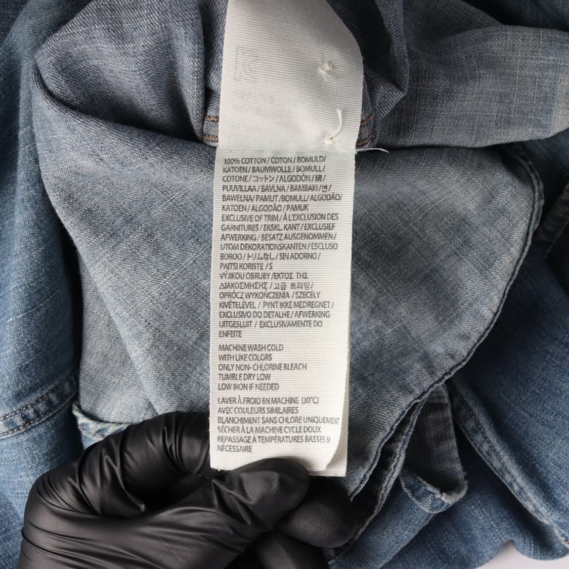 더리줌 워싱 버튼다운 데님 셔츠 S 상품이미지6