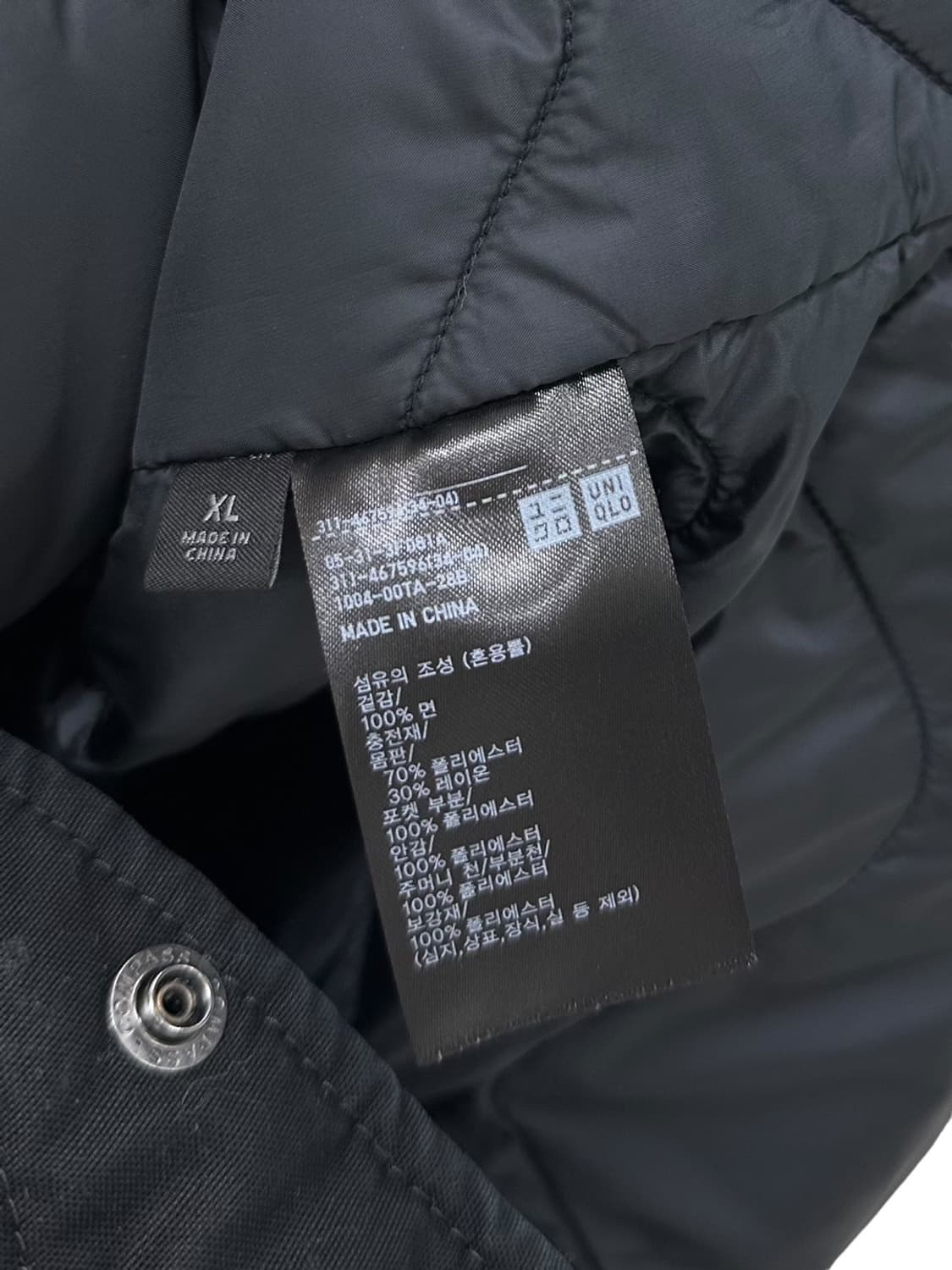 엔지니어드가먼츠 X 유니클로 유틸리티 자켓 블랙 (XL)  상품이미지7