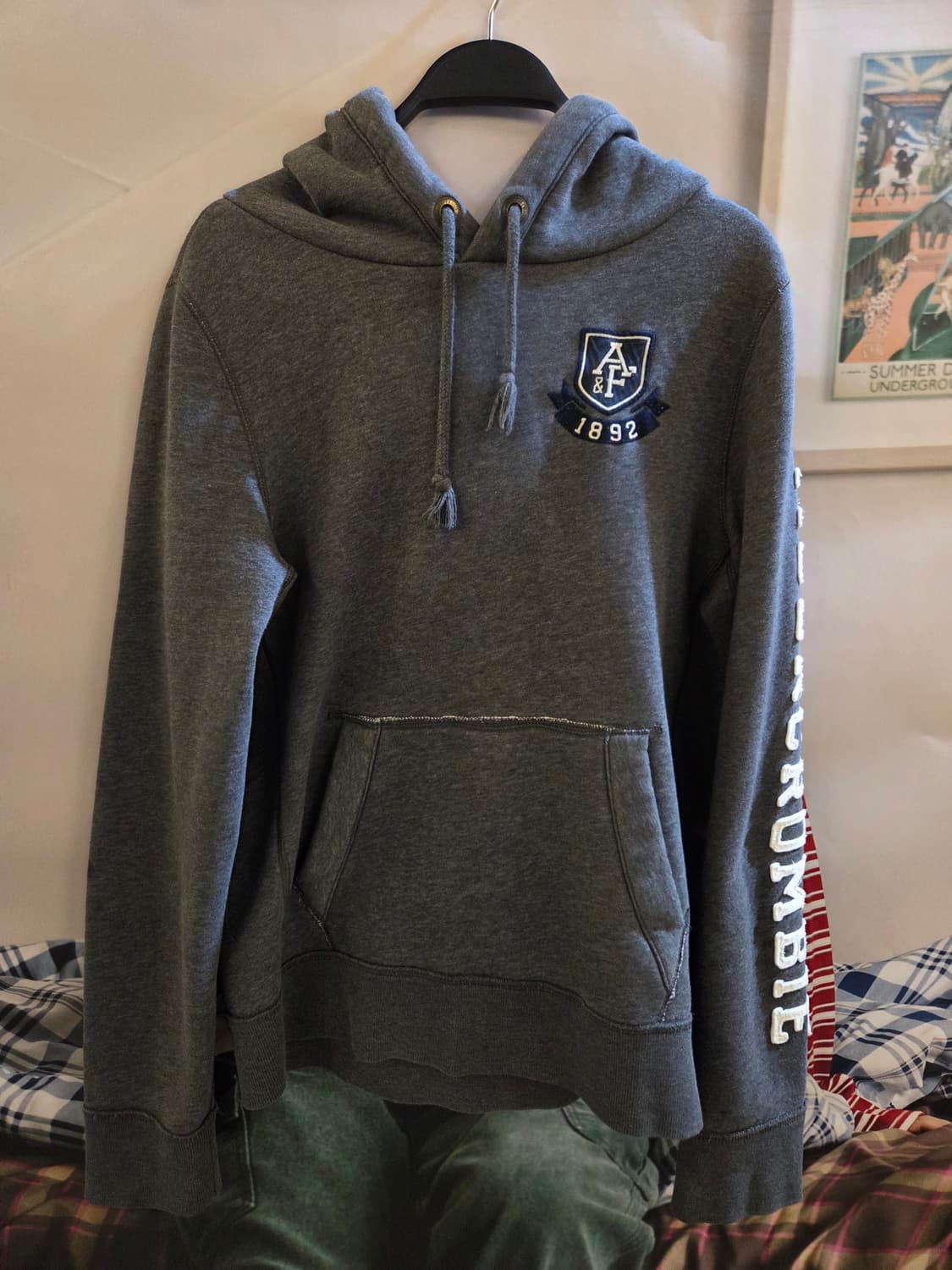 아베크롬비 차콜그레이 후드티 상품이미지2