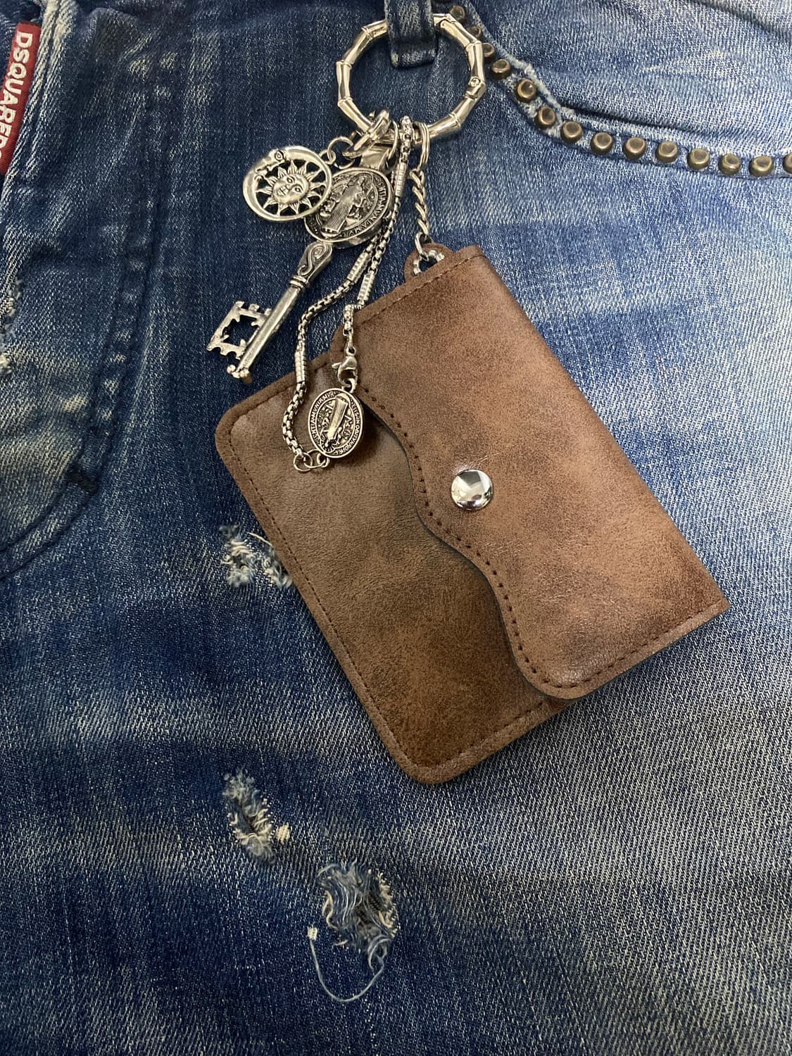 브라운 카드지갑 키링 상품이미지4