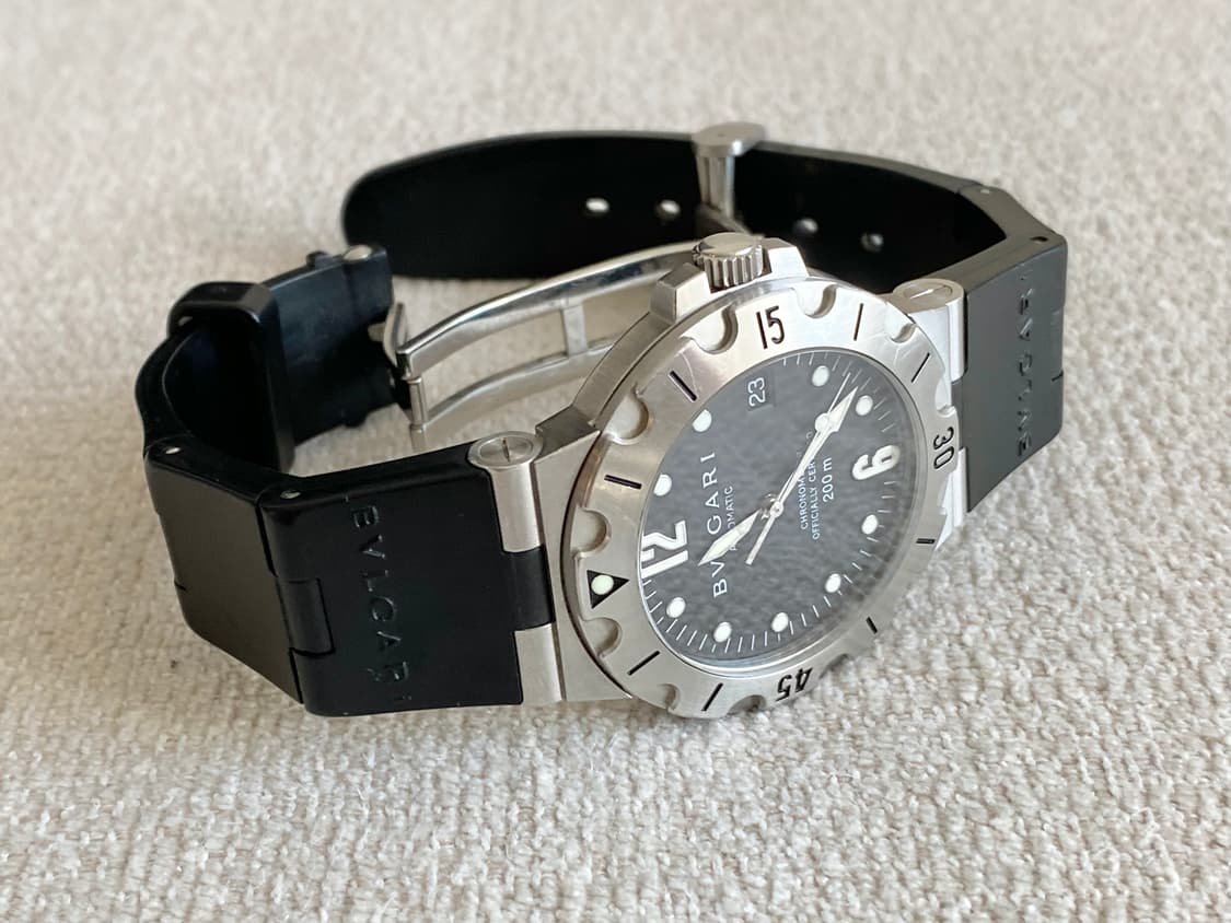 불가리 디아고노 스쿠버 SD38S 오토메틱 38mm 러버타입 상품이미지7