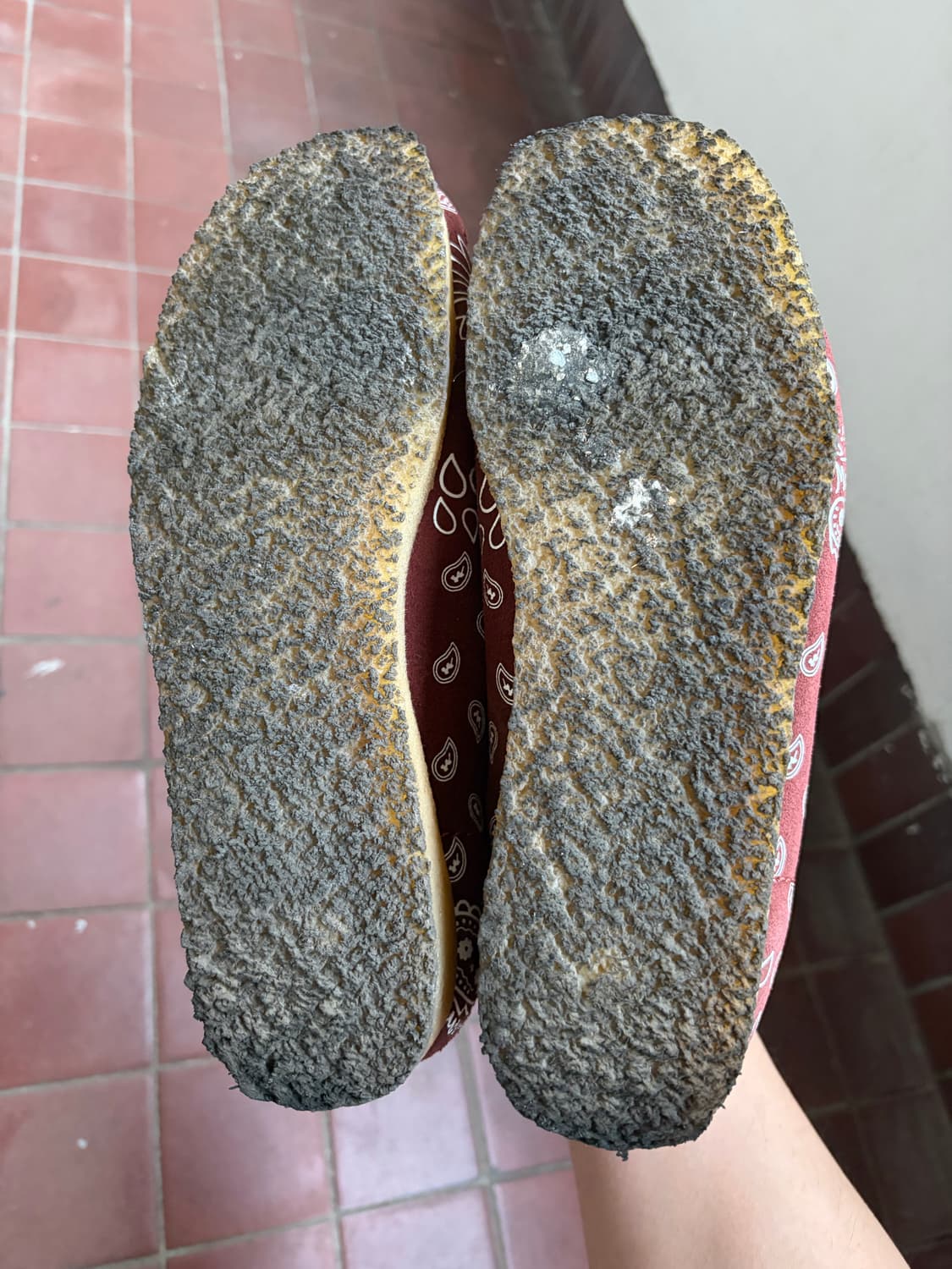 클락스 왈라비 부츠 페이즐리 레드 UK8.5 상품이미지8