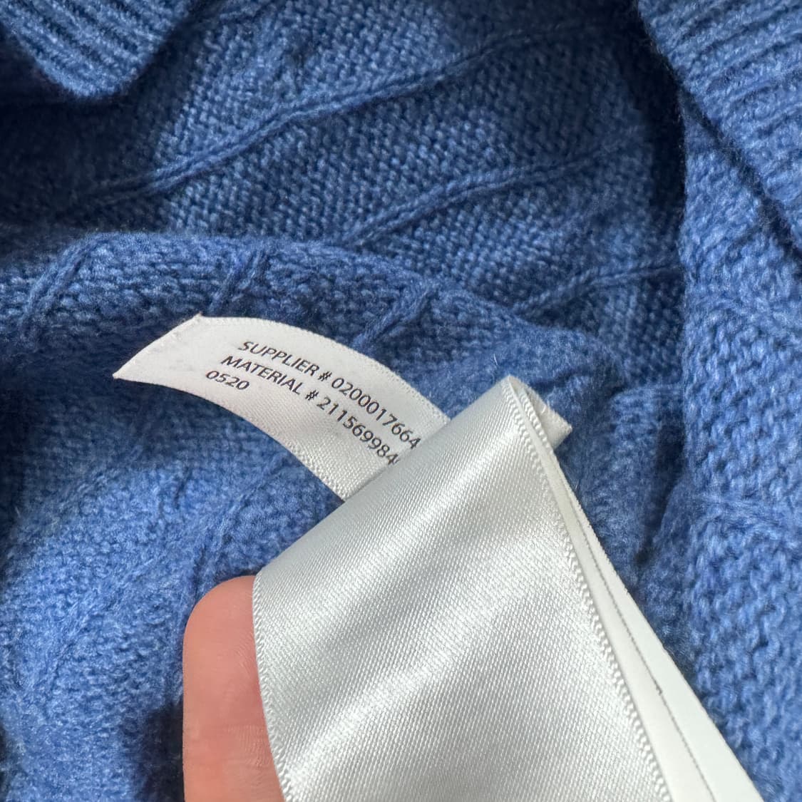 폴로랄프로렌 브이넥 케이블 울캐시미어니트 S사이즈 상품이미지3