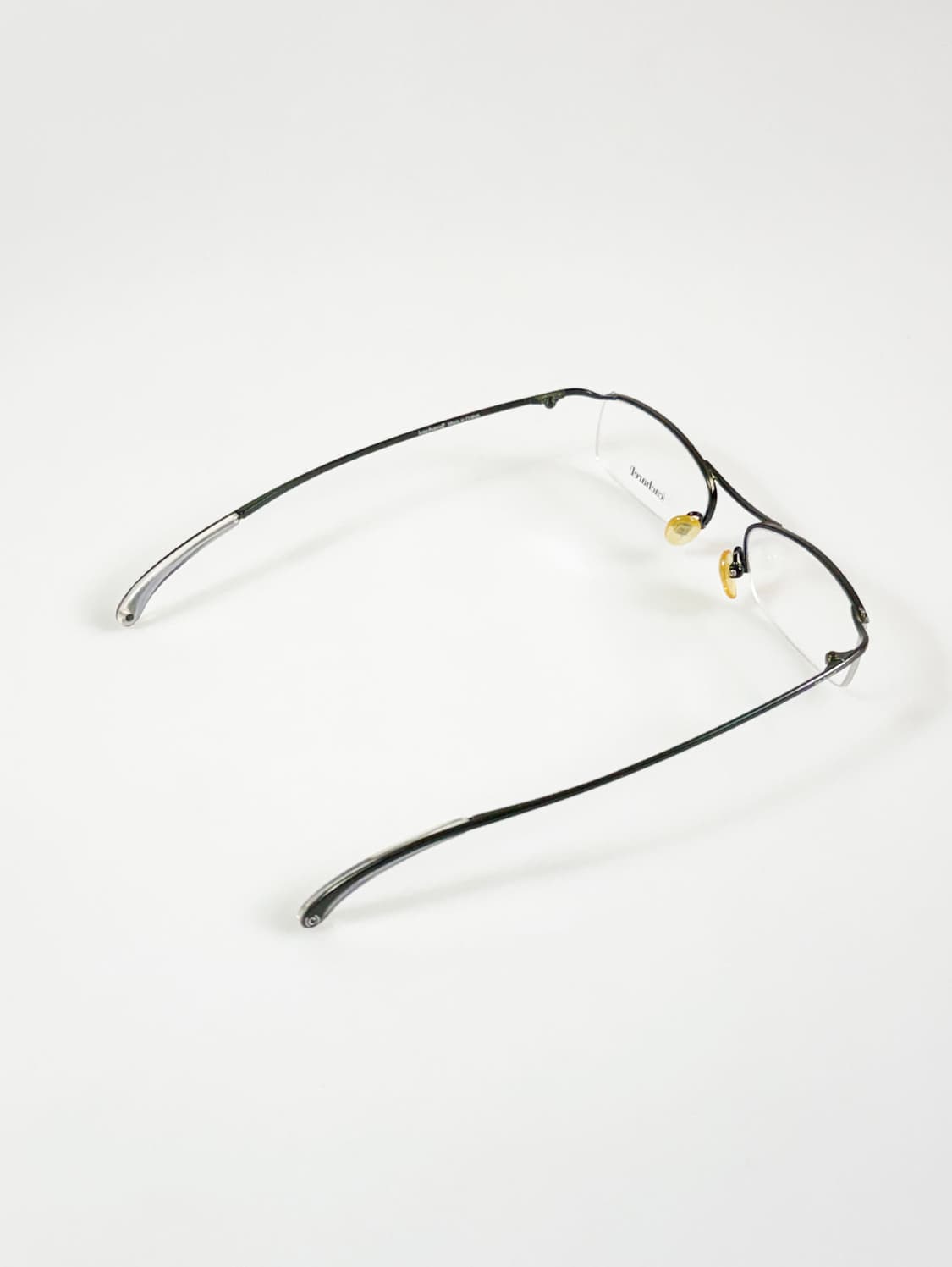 cacharel 블랙 반무테 스퀘어 메탈 프레임 빈티지 안경 상품이미지4