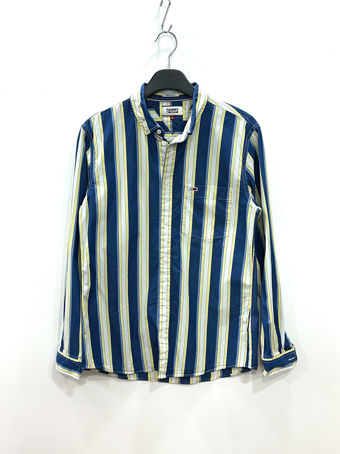 타미 진스 스트라이프 패턴 셔츠 L 상품이미지1