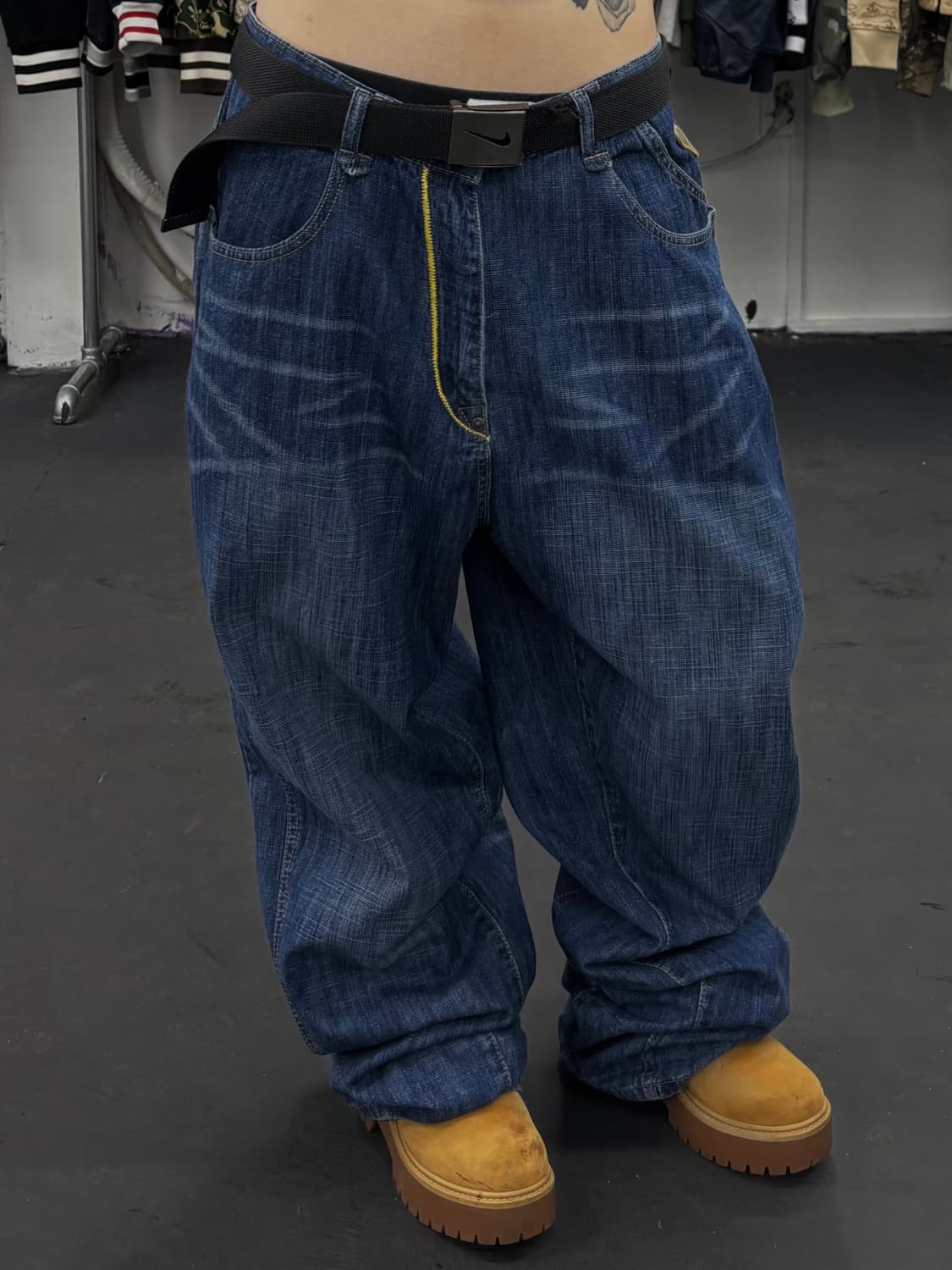 아카데믹스 올드스쿨 패치워크 데님팬츠 상품이미지3