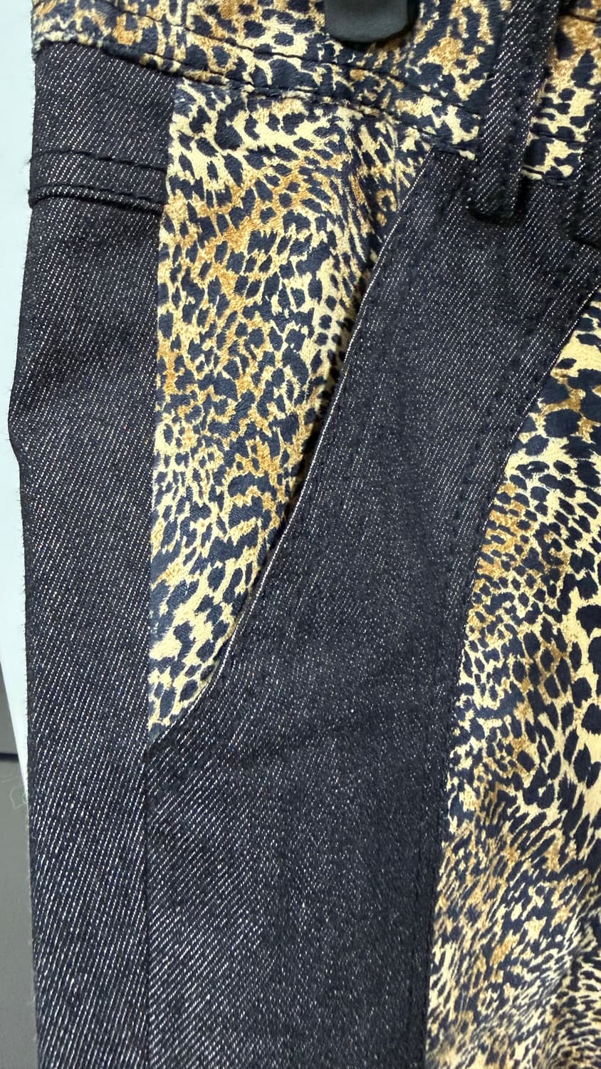 일본 빈티지 호피무늬 스키니 바지 팬츠 상품이미지5