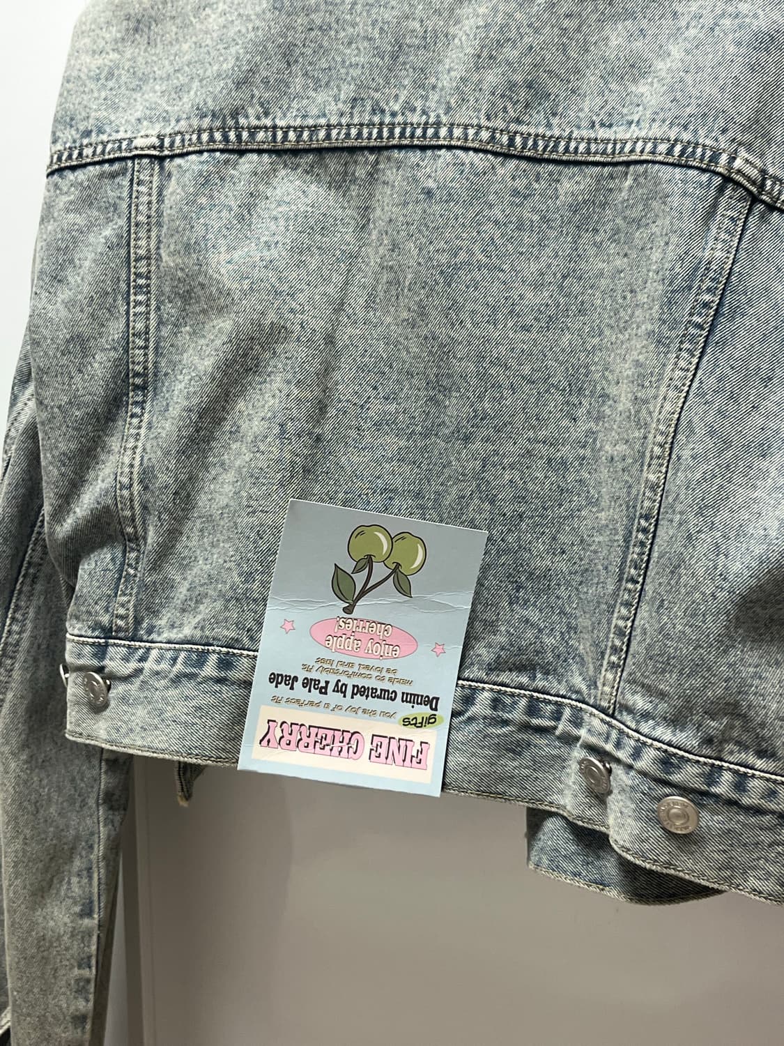 (새상품)크롭 청자켓 상품이미지5