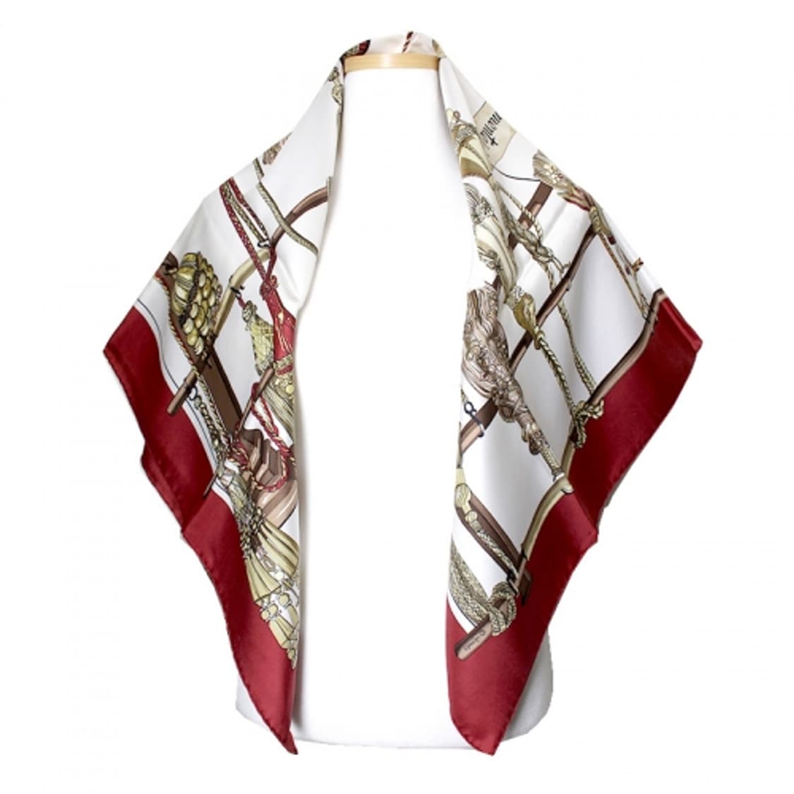 에르메스 버건디 파스망트리 실크 까레 스카프 상품이미지1