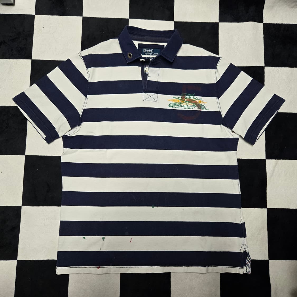 XL 폴로랄프로렌 빈티지 스포츠 카누 반팔 럭비티셔츠  상품이미지1