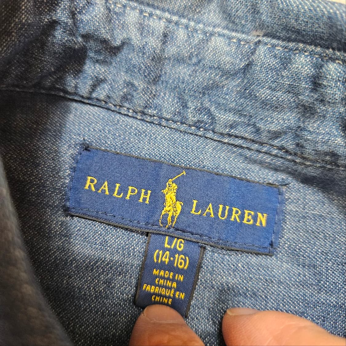 폴로 랄프 로렌 신형 데님 셔츠 L14-16 상품이미지4