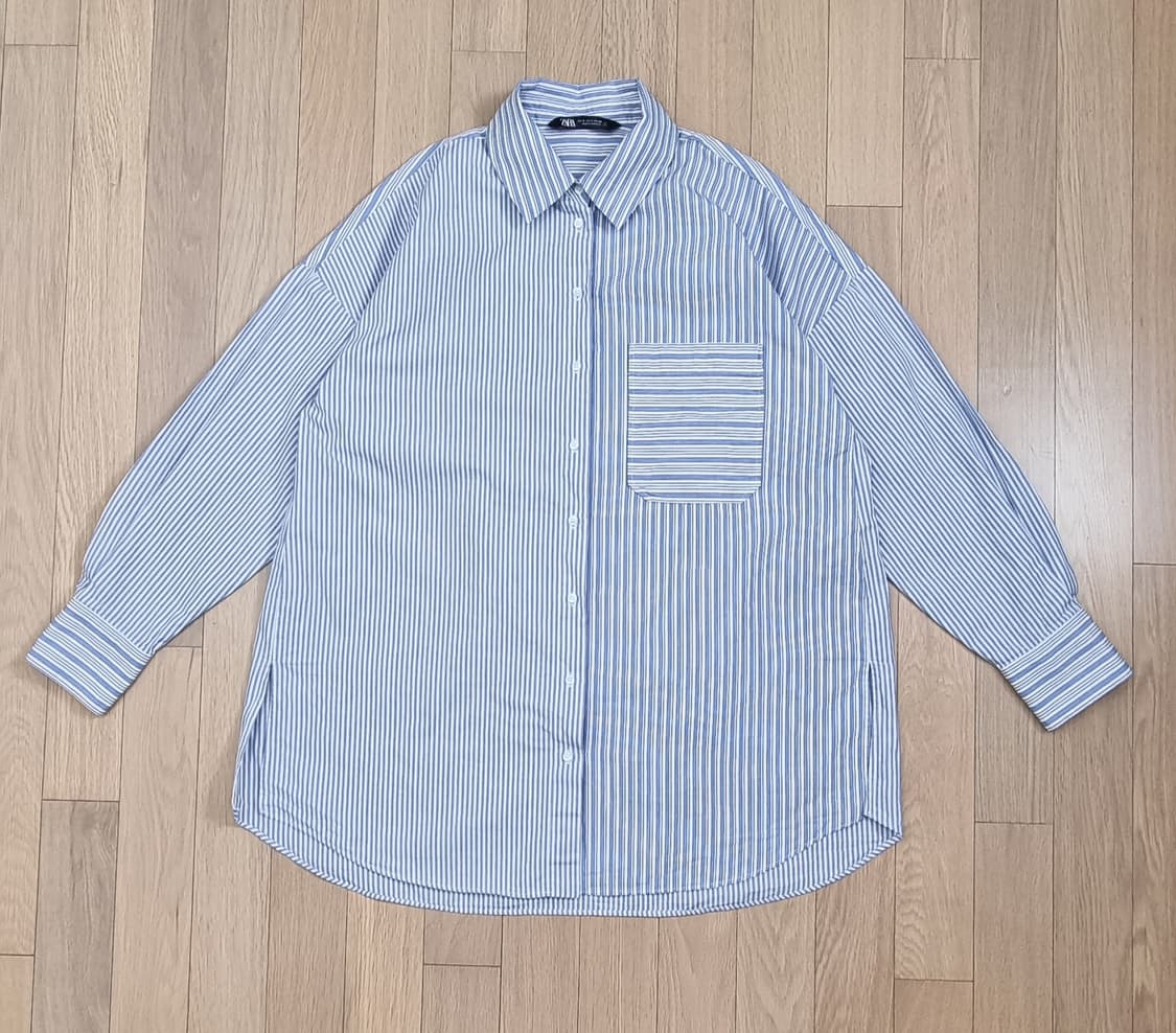 ZARA 스트라이프 면셔츠 M _ 여성 상품이미지1