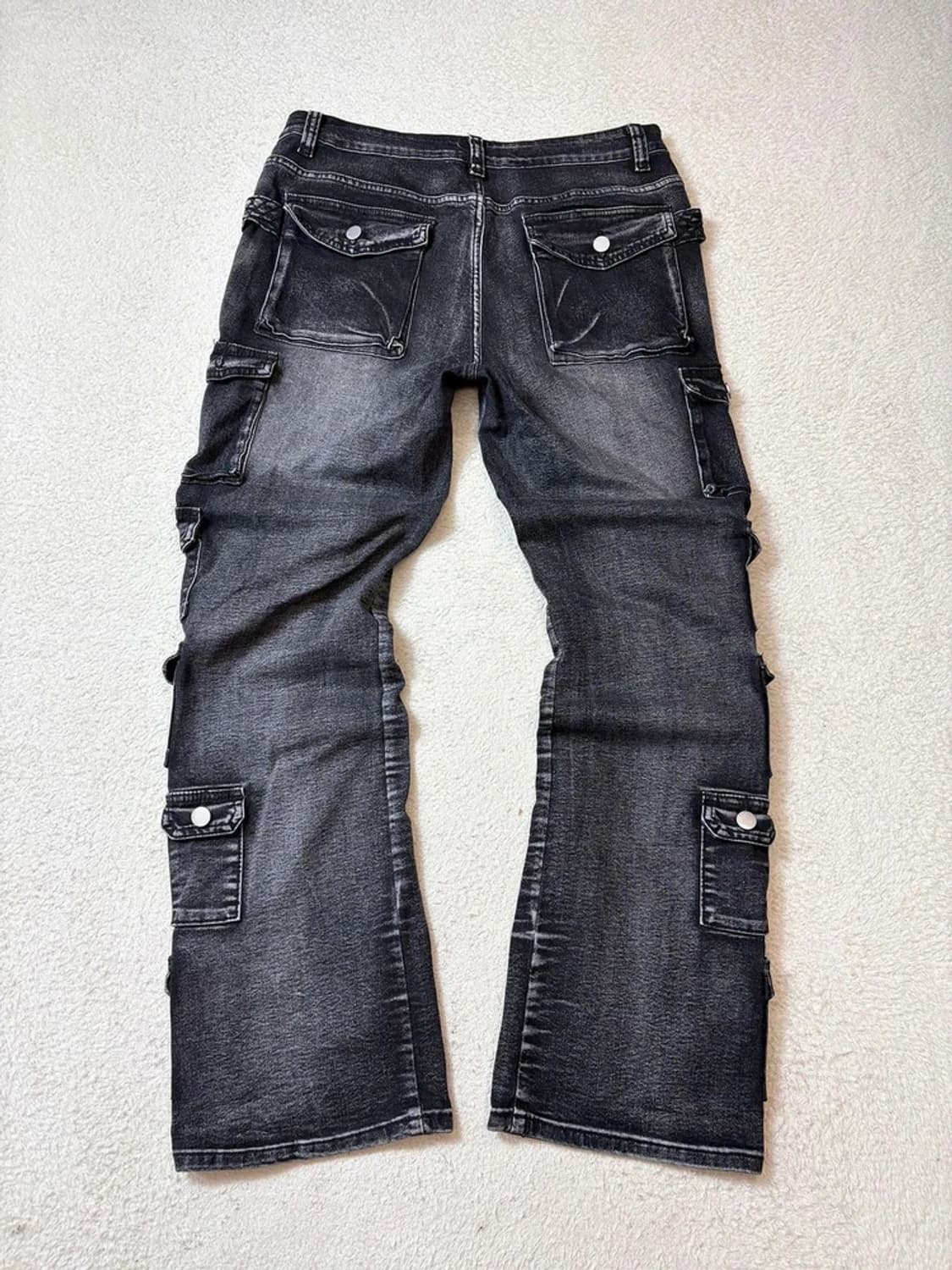 Selected 맥시멀 Y2K 카고 데님 팬츠 PN6774 상품이미지4