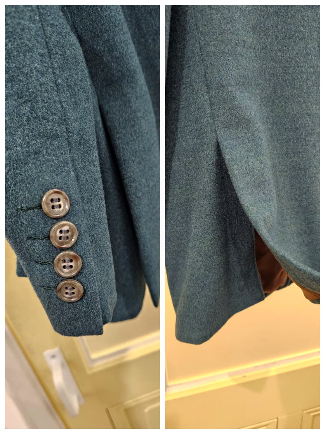 90's Daniel Cremieux 청록 캐시울 자켓 상품이미지7