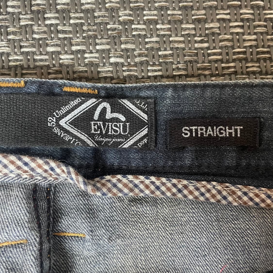 (34) 에비수 레드 스티치  스트레이트 데님 팬츠 상품이미지5