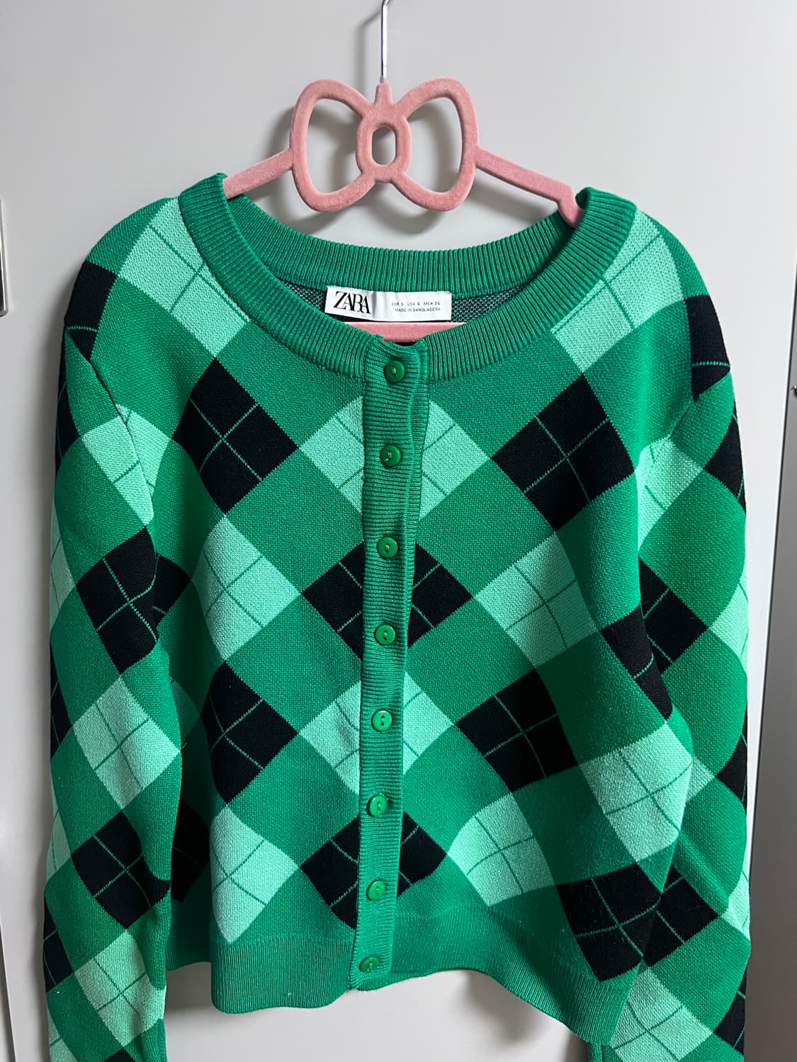 자라 아가일 가디건 상품이미지4