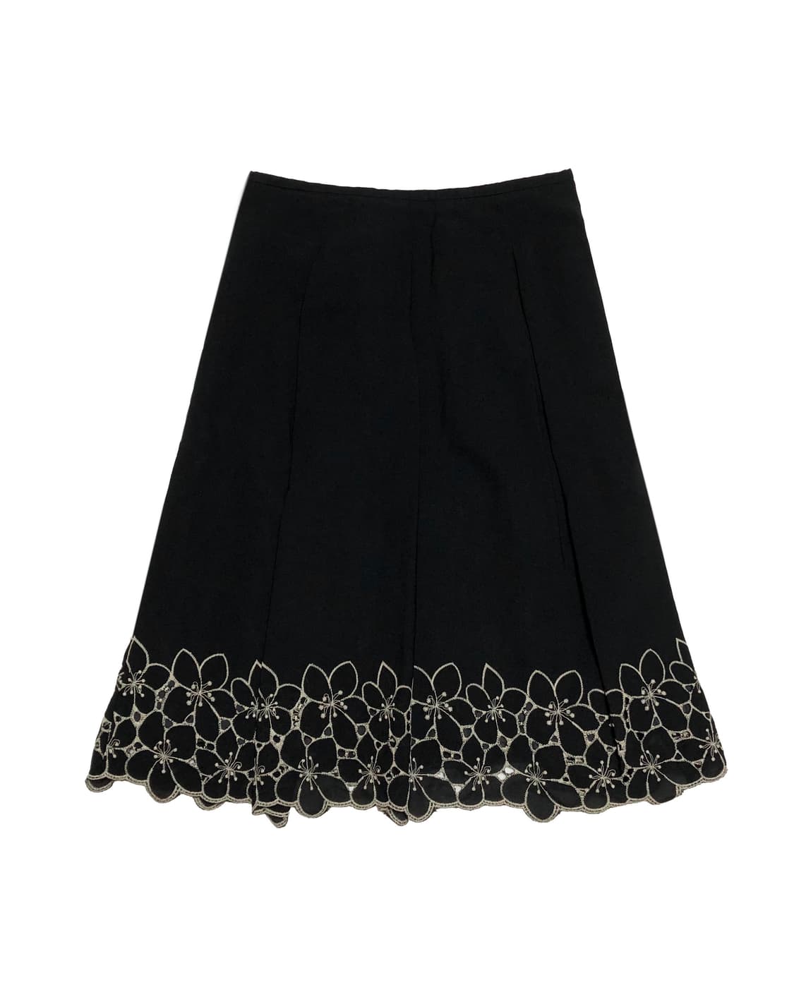 Hem Flower Pattern Midi skirt 상품이미지1
