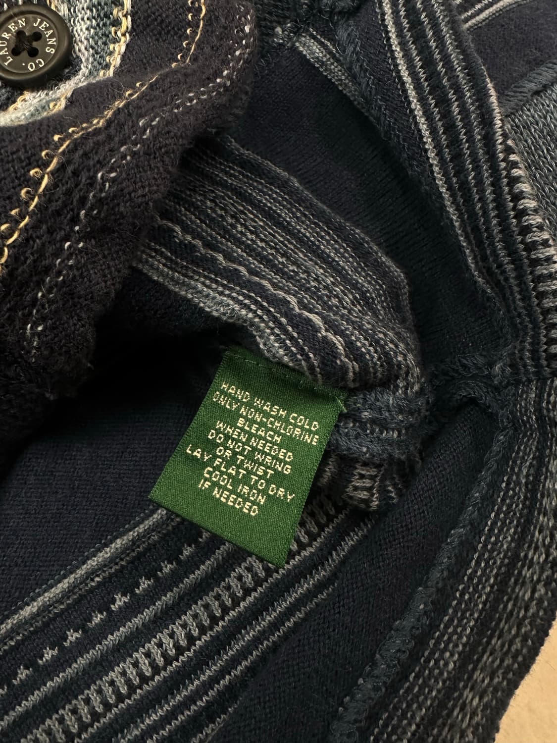 (M)랄프로렌 진스 인디고 패치워크 가디건 상품이미지6