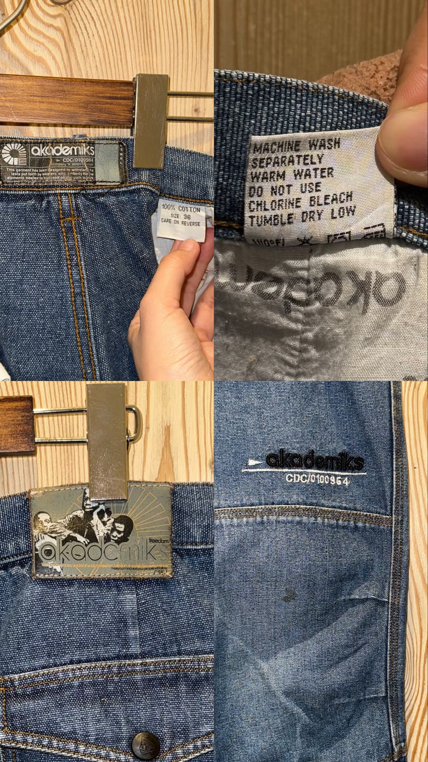 아카데믹스 데님 와이드 팬츠 상품이미지10