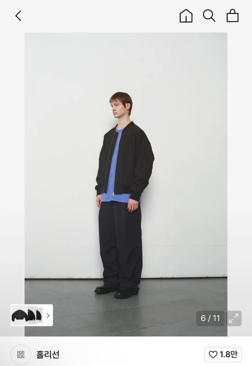 홀리선 봄버자켓 블랙 새상품 상품이미지1