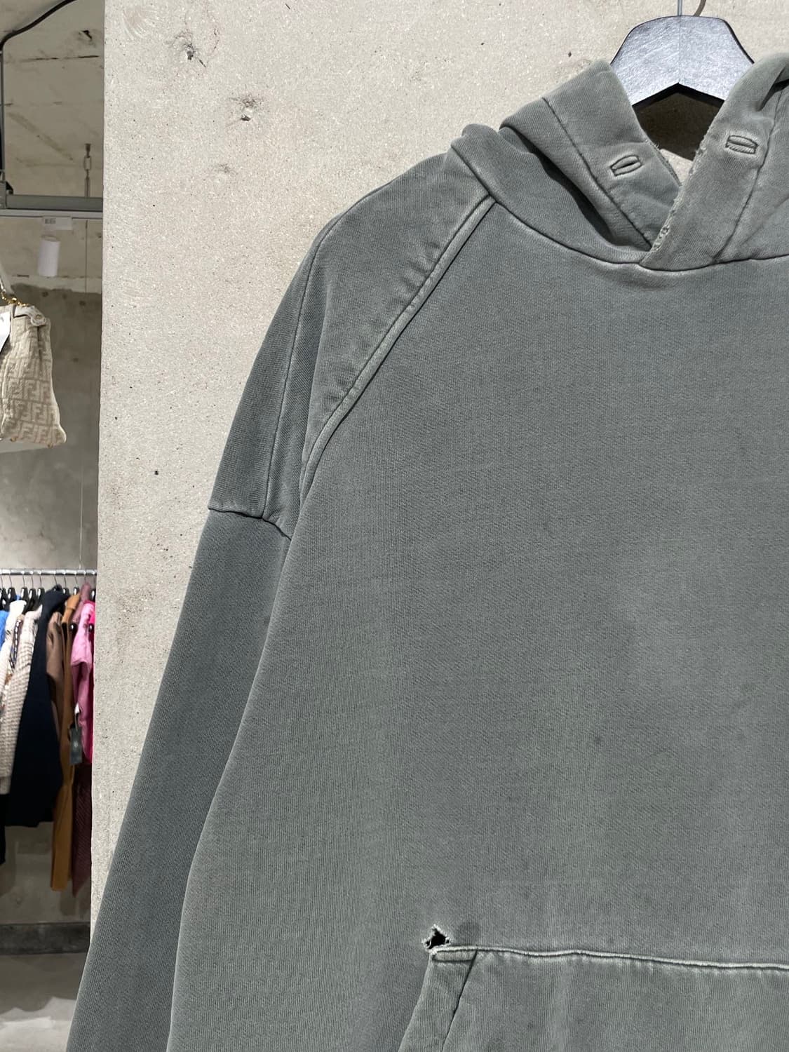 준지 가먼트 다잉 디스트레스 오버 후디 상품이미지2