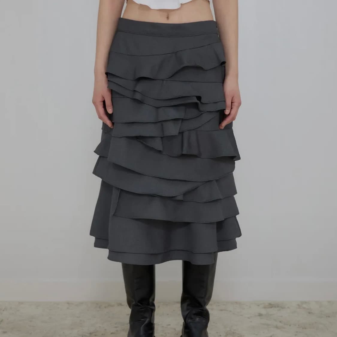 플레어업  Faye Frill Midi Skirt (FL-246_ 상품이미지1