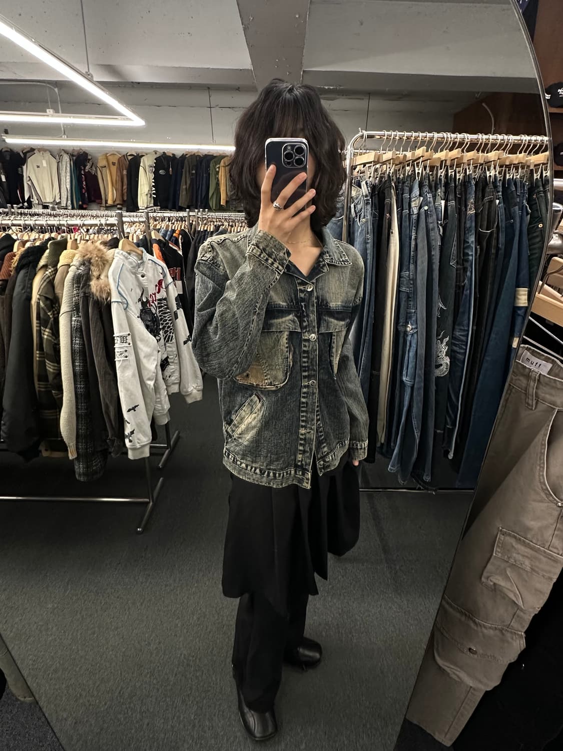 OS)Spine 빈티지 코듀로이 멀티 포켓 유틸리티 데님 자켓 상품이미지2