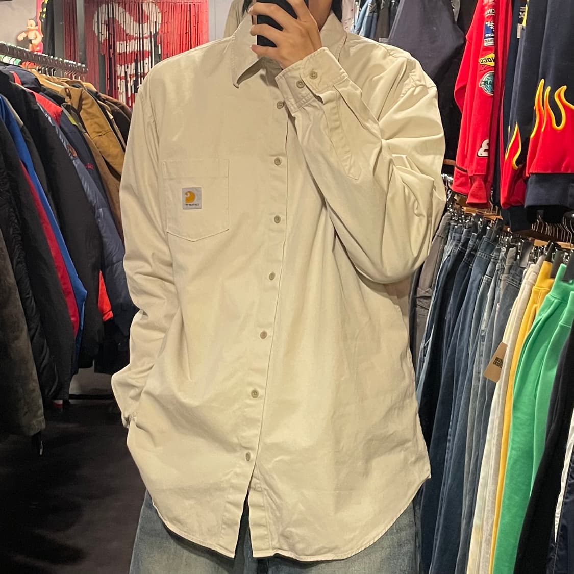 [IM] carhartt 칼하트 아이보리 긴팔셔츠 상품이미지5