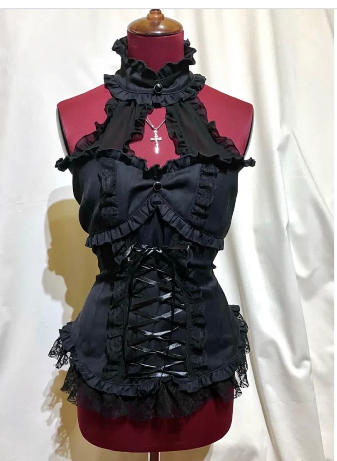 Marble 고스로리 초커 블라우스 고스펑크  상품이미지1