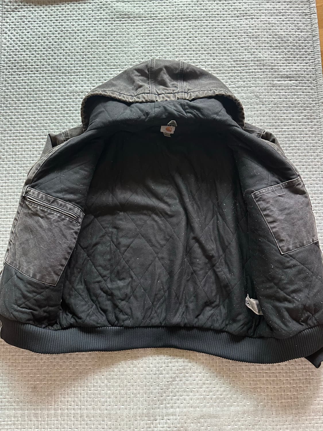 [L] 칼하트 j130 샌드스톤 덕 액티브 자켓 블랙 상품이미지4