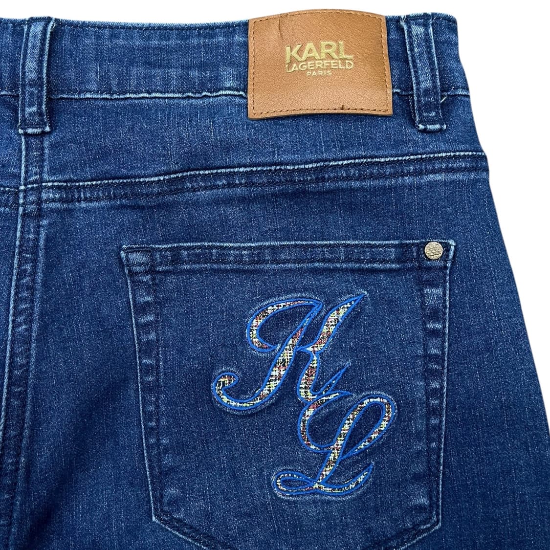 칼라거펠트 백로고 데님팬츠 상품이미지2